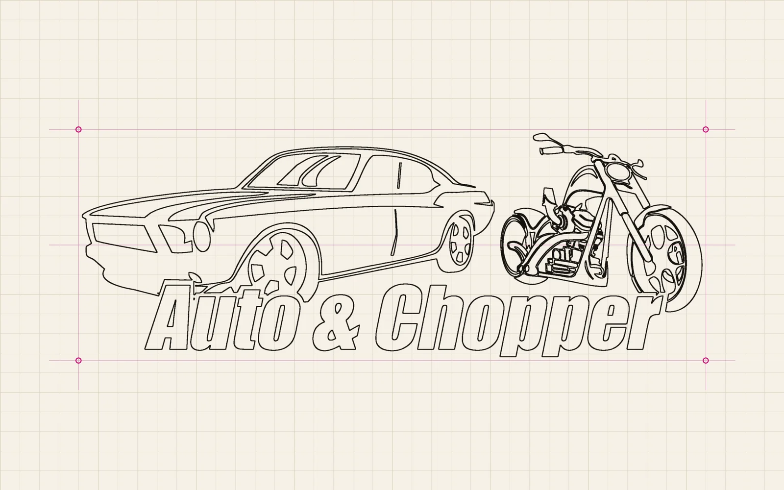 Logo Auto & Chopper – costruzione