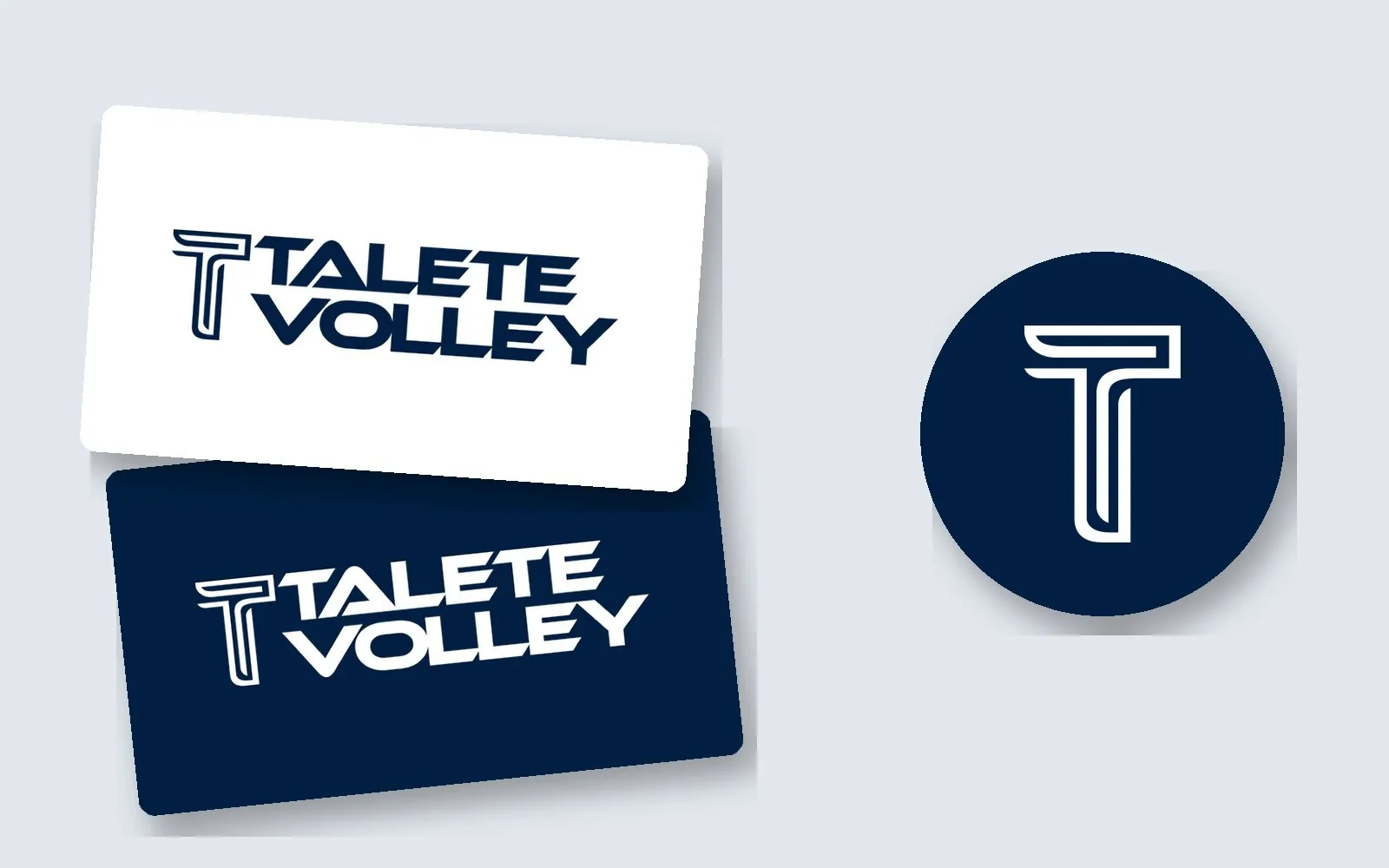 Logo Talete Volley su biglietto da visita e profilo social